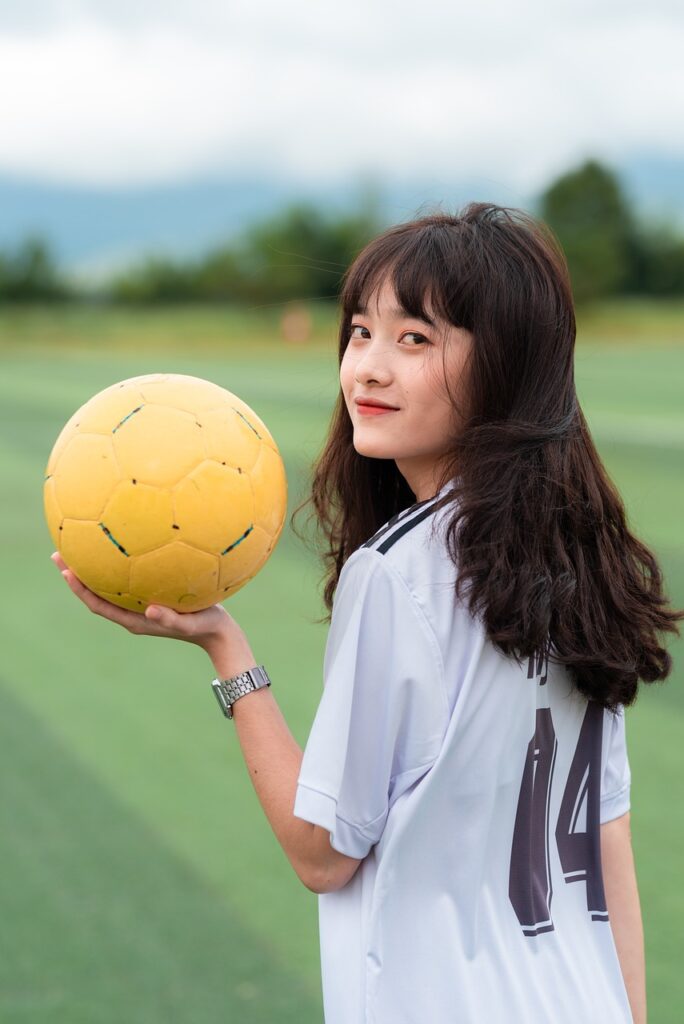 girl, soccer, player